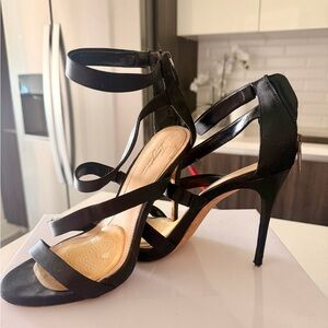 Ivanka Trump Black Strappy Heels